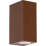 QAZQA baleno - Moderne Wandlamp voor buiten - 2 lichts - D 9.2 cm - Roestbruin - Buitenverlichting