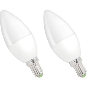 Spectrum - LED Kaarslamp E14 - Neutraal Wit - 1W - 230V - 90 Lumen - 2 stuks