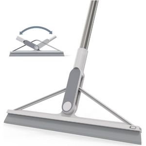 Siliconen Waterschuiver Vloer Douchewisser Met Steel (88 Cm - 156 Cm) Vloertrekker Douche Raamtrekker Grijs