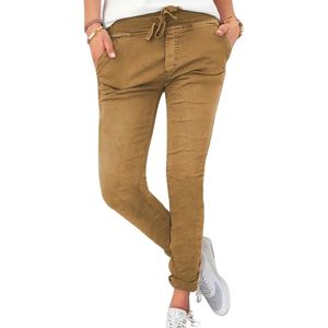 Bovista Pantalon Dames - Chino - Golfbroek - Nette Broek - Met Elastische Tailleband - Volwassenen - Khaki - S