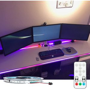 Tuya dreamcolor led strip set incl. afstandsbediening - 5 meter - 60 leds p/m - Smart Life app - Slimme verlichting - Smart light