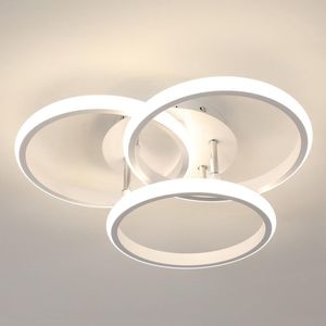 Delaveek-Triple Ronde LED Aluminium Plafondlamp- 40W 4500LM - Wit - Neutraal 4500K