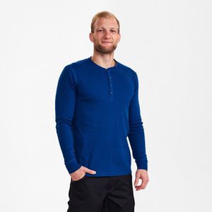 Engel Extend Grandad T-shirt met lange mouwen 9257-565 - Surfer Blue - XL