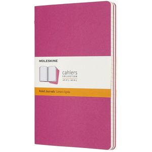 Moleskine Cahier Journals - Large - Gelinieerd - Roze - set van 3