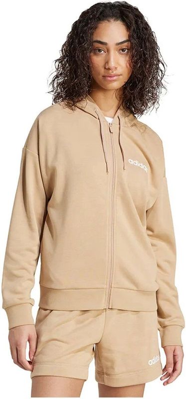 adidas - Essentials Linear - Damescapuchon met Volledige Rits - Zwart