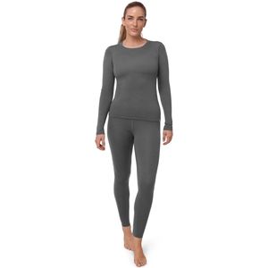 DANISH ENDURANCE Thermoset voor Dames - van Merino Wol - Ademend - Grijs - Maat XS