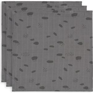 Jollein Hydrofiel Monddoekje Spot - Storm Grey - 3 Stuks