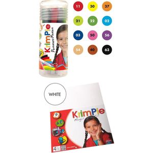Krimpie Permanent Markers + Krimpie - Magic Plastic – Wit