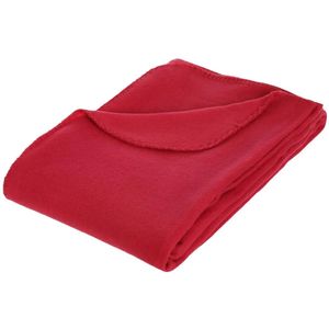 Atmosphera - Polar Fleece Deken - Rood - 125 x 150 cm - Polyester
