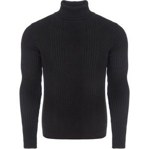 Carisma Heren Coltrui Gebreid Met Motief Zwart 7794 - XXL