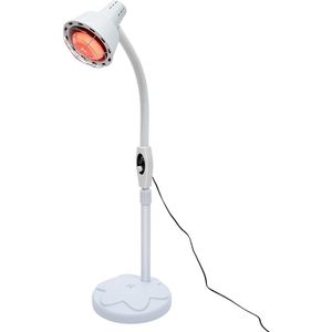 Infrarood Warmtelamp 275W Enkelvoudige Kop – Thermotherapielamp – Pijnverlichting – 360° Verstelbaar – Traploos Regelbare Temperatuur – Flexibele Arm – Veiligheidsrooster – Hoogte Verstelbaar – Voor Rug, Nek, Knieën, Gewrichten – Thuis of Salon