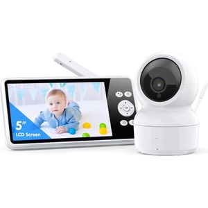 MKSS® Babyfoon met Camera en App - Baby Monitor - Huisdiercamera - Hondencamera - Full HD - Wit