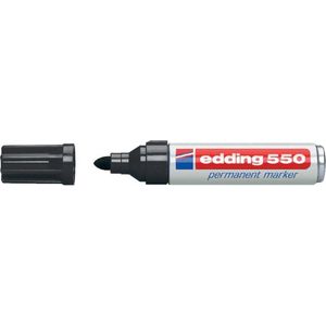 Viltstift edding 550 rond 3-4mm zwart | Omdoos a 10 stuk | 10 stuks