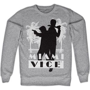Miami Vice Silhuettes Sweatshirt Heather-Grey-2XL