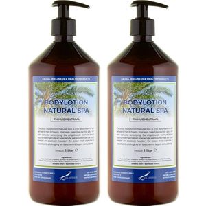 Bodylotion Natural Spa 1 Liter - met gratis pomp - set van 2 stuks