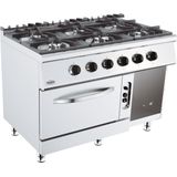 CombiSteel Base 700 Gasfornuis 6 Br. met Gasoven 7178.0420 - Horeca