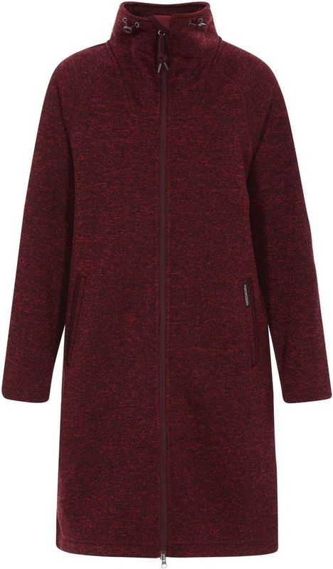 MYMO - Gebreid Vest - Bourgogne/Zwart - Lange Mouw