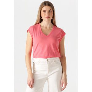 CC Heart Basic T-shirt Tops & T-shirts Dames - Shirt - Roze - Maat XS