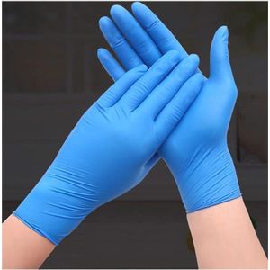 Wegwerp handschoenen -  Nitril handschoenen - Poedervrij - blauw - maat L - 100 stuks