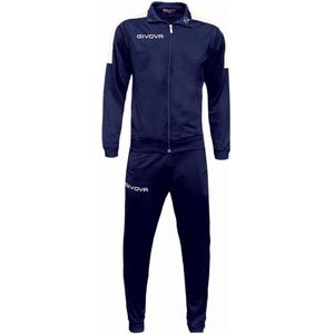 Trainingspak Givova TR033 Tuta Revolution, 0403 Navy Blauw/Wit, maat XS (152-158)