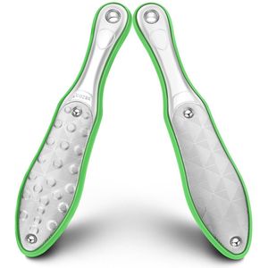 Azomor® Dubbelzijdige roestvrijstalen voetrasp voor effectieve eeltverwijdering