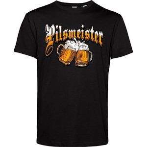 T-shirt Pilsmeister | Carnavalskleding heren dames | Oktoberfest | Foute Party | Zwart | maat XS