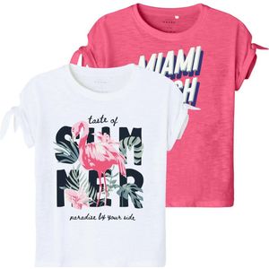 NAME IT NKFVEET 2P SS TOP Meisjes T-shirt - Maat 134/140