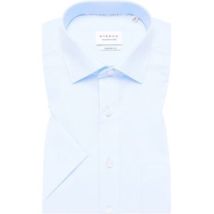 ETERNA comfort fit overhemd korte mouw - popeline - lichtblauw - Strijkvrij - Boordmaat: 46