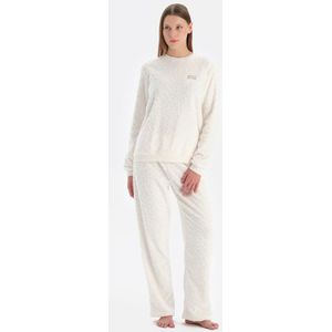 Dagi Pyjamaset met Luipaardprint, Lange Mouwen, Ronde Hals en Broek met Normale Taille