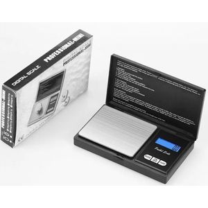 Weegschaal - Precisie Weegschaal - Weegschaal 0,1 tot 1000 Gram - Digitale Weegschaal - Jewelry Scale - Mini Weegschaal - Kleine Weegschaal - Zakweegschaal - Pocket Scale - Weegschaal Op Batterijen - Tarrafunctie - Zwart - Black -