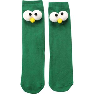 1 paar Grappige Kindersokken Grote Ogen Groen| Sokken 2-4  jaar