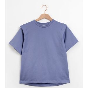 Sissy-Boy - Blauw T-shirt met schouderdetails