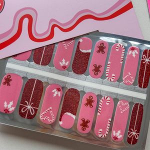 Slayo© - Nail Wraps - Nagelstickers Sparkly Santa - Kerst Nagelstickers - Nail Stickers - Kerstcadeau - Nail Art - Nagelstickers - GEEN lamp nodig