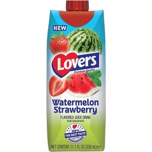 Lovers Juice Watermelon Strawberry Pakjes 33cl Tray 12 Stuks