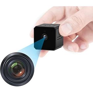 Spy camera wifi met app - Spy camera draadloos - Mini camera spy wifi - Mini camera draadloos - Spionage camera draadloos klein - ‎2,79 x 2,79 x 2,79 cm - Zwart