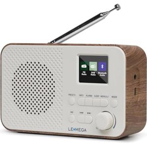 Draagbare DAB+ Radio met Bluetooth en Oplaadbare Batterij - 15 Uur Speeltijd, Full Colour Display en FM-radio met 40 Presets