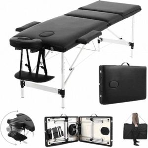 tectake - 2-zones massagetafel - Draagbaar - Opvouwbare Beauty Bed - 4cm Matras