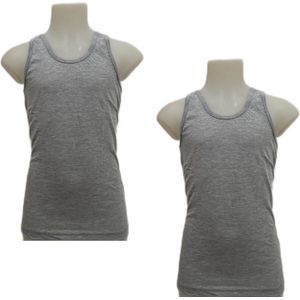 Embrator Jongens Hemdjes 2-stuks grijs melange maat 128/134