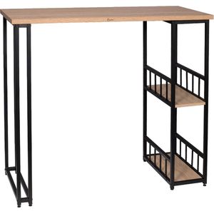 Statafel - Staantafel - Keukeneiland - Bartafel Keuken - Partytafel - Barmeubel - Voor Binnen & Buiten - - 120x40x100 Cm - Hout - Licht Eiken