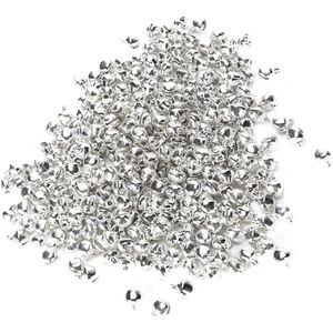 300 Stuks 6mm Mini Bells Kleine Klokken van Ijzer Materiaal in Zilver voor Sieraden en Handwerk