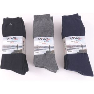 Set 10 paar herenkousen herensokken donkerblauw maat 39-42