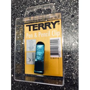 Terry Clip voor 1 pen of potlood blauw