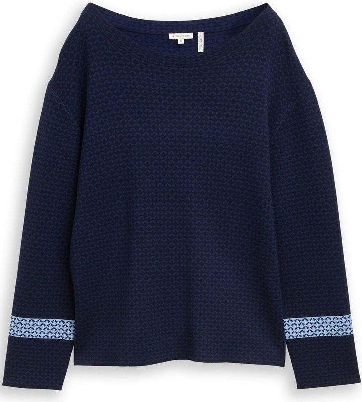 Tom Tailor Losvallende jacquard gebreide trui