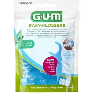GUM - Easy-Flossers - 50 Stuks - Tandflossers - Met Vitamine E en Fluoride