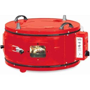 Teffo ronde elektrische oven - vrijstaand - thermostaat - 32 liter - rood