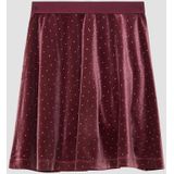 s.Oliver - Korte Fluwelen Rok - Met Stras - Plooirok