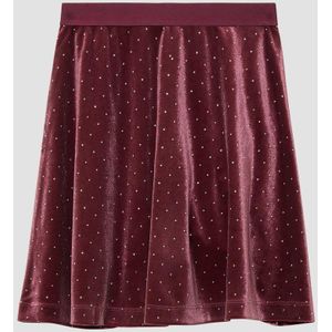 s.Oliver - Korte Fluwelen Rok - Met Stras - Plooirok