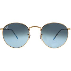 Ray Ban - Zonnebril - Round Metal - RB3447 -001/3M Gold - Gradient Blue - 50