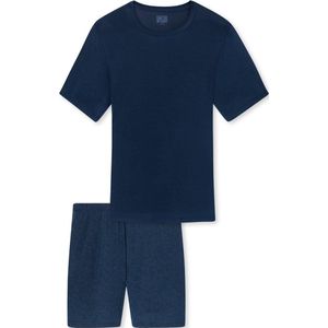 SCHIESSER Long Life Soft shortamaset - heren shortama modal bladeren admiraal gedessineerd
