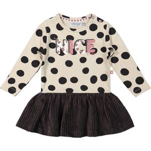 Dirkje - Jurk - Sand+Grey - Maat 68